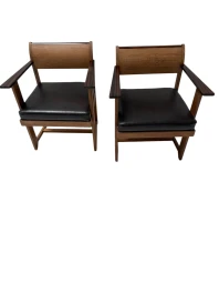 Two Art Deco Modernist Armchairs by Anton Lucas for N.V. Meubelkunst, 1920s